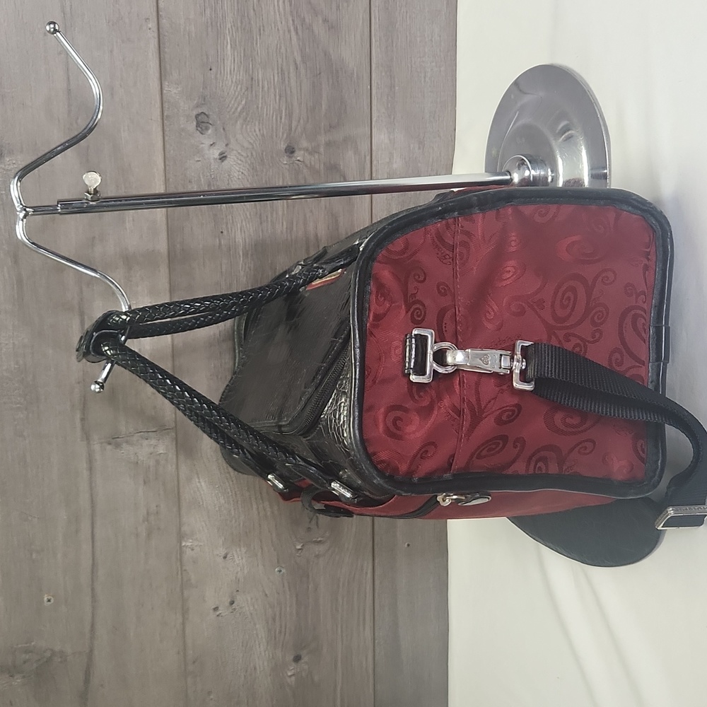 Vintage Brighton Red Black Cosmetic/Toiletry Travel Shoulder Bag - Picture 5 of 10